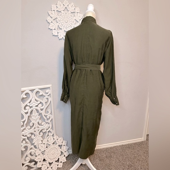 H&M UTILITY STYLE MIDI DRESS/kimono long sleeve size 2 worn only once! - Picture 11 of 12